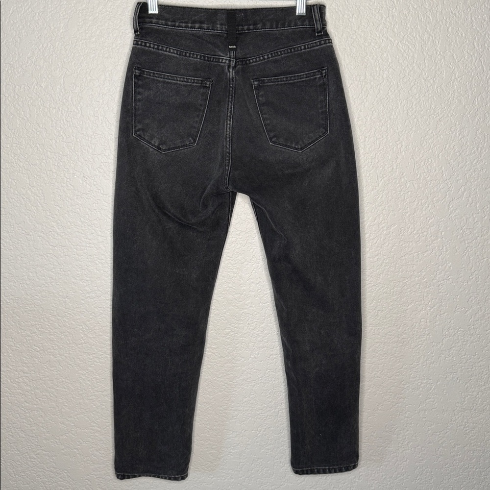 NEW Amish Lizzie Black Wash Straight Leg Luxury Denim Jeans Size 25 100% cotton - Picture 6 of 9